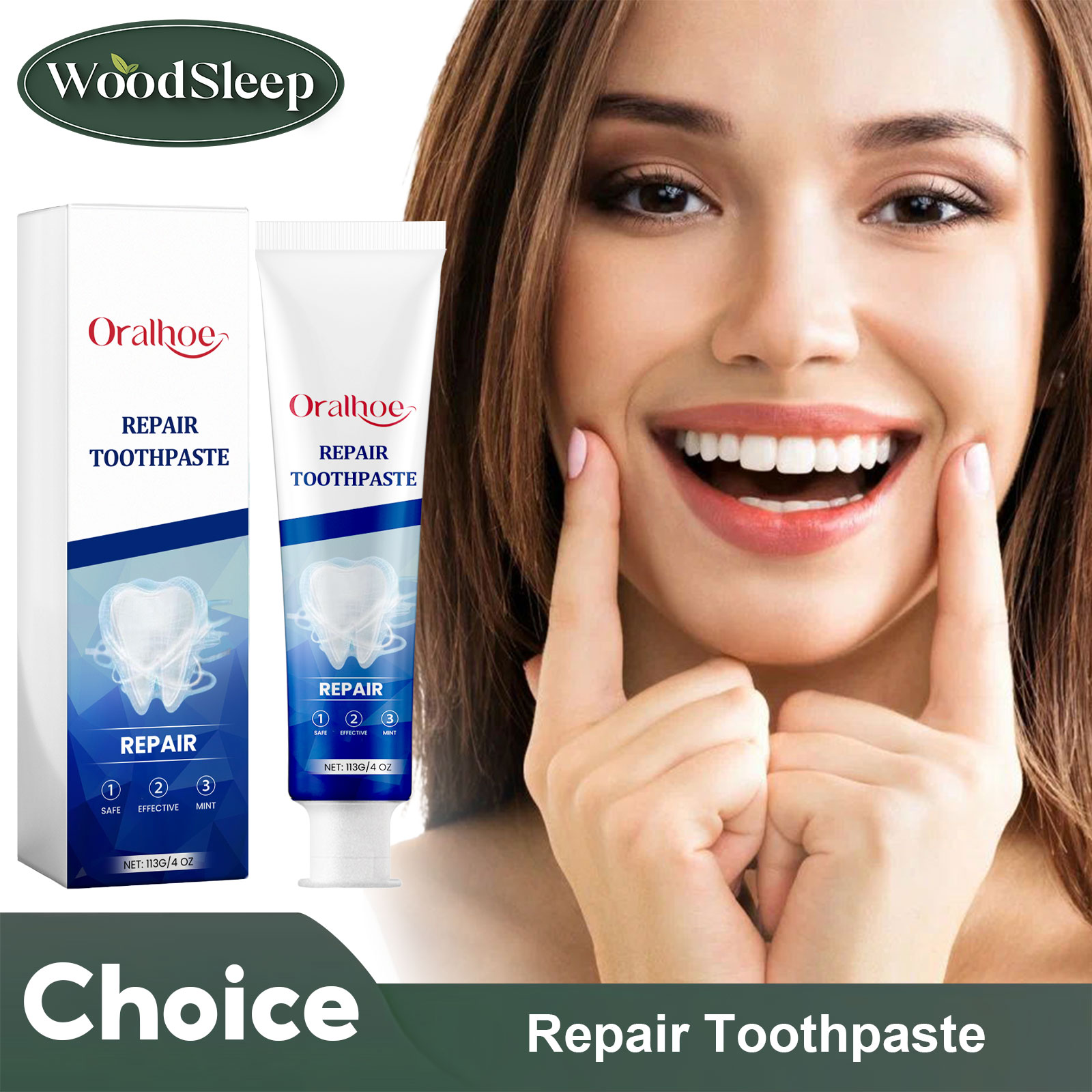 Teeth Whitening Paste - Зубная паста без фторидов, восстановление кариеса,