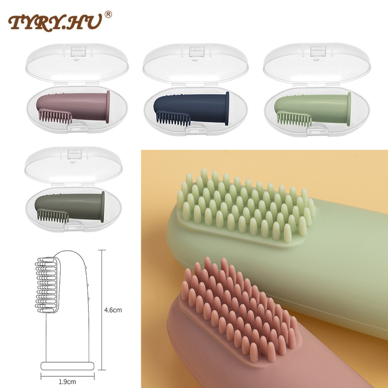 Teeth Whitening Brush - Детская мягкая зубная щетка на палец,