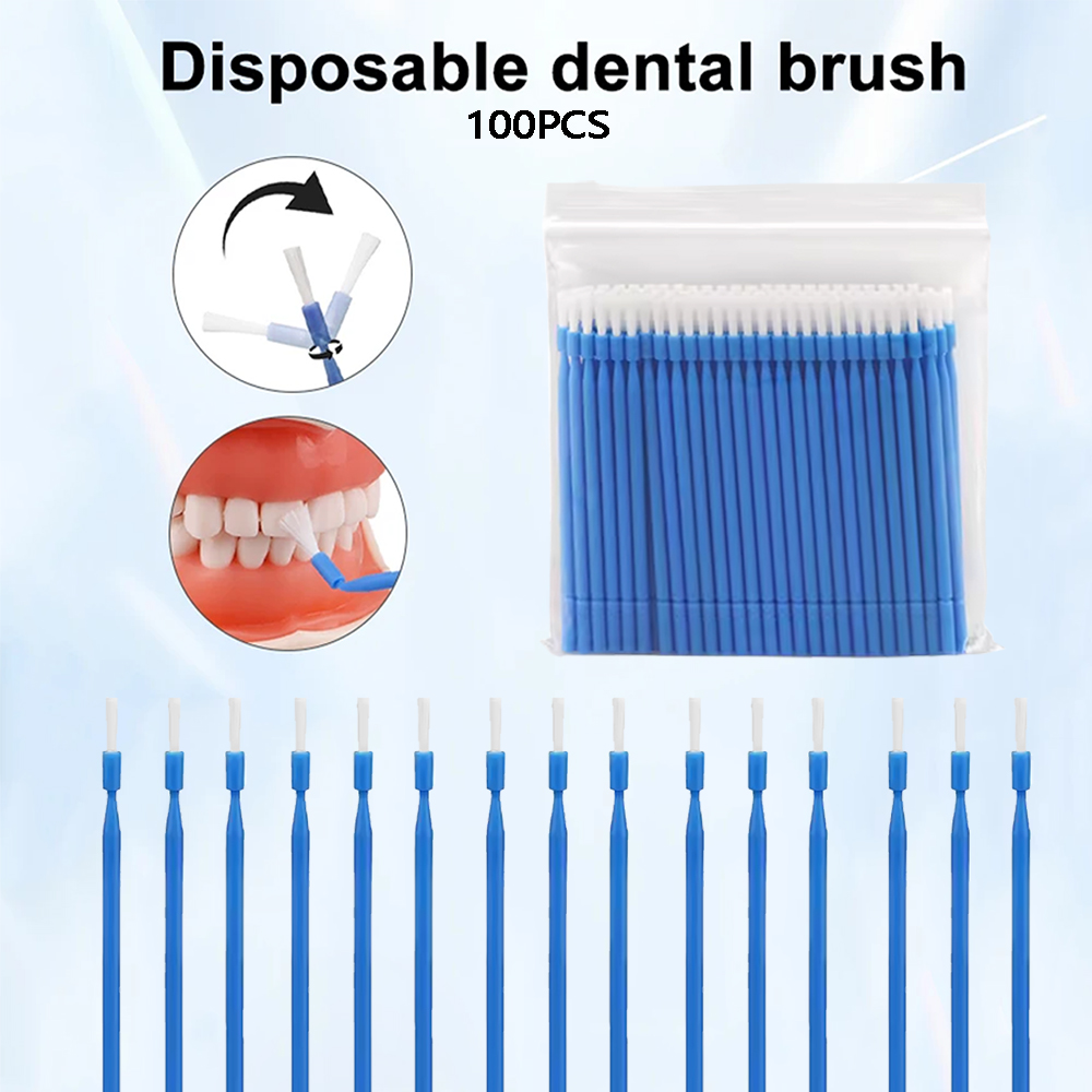 Teeth Whitening Brush - 100 шт. одноразовых гибких микрощеток-аппликаторов с