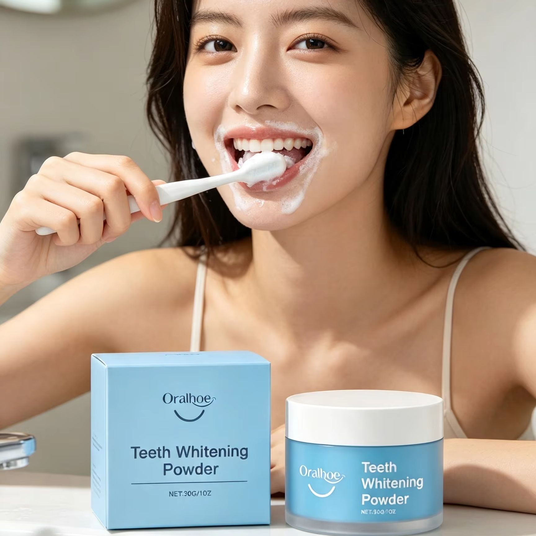 Teeth Whitening Powder - Зубной порошок Oralhoe для чистки зубов,