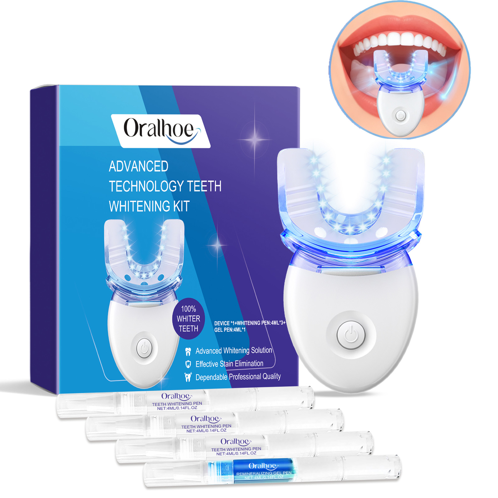 Teeth Whitening Paste - Профессиональный комплект светодиодных ламп для отбеливания