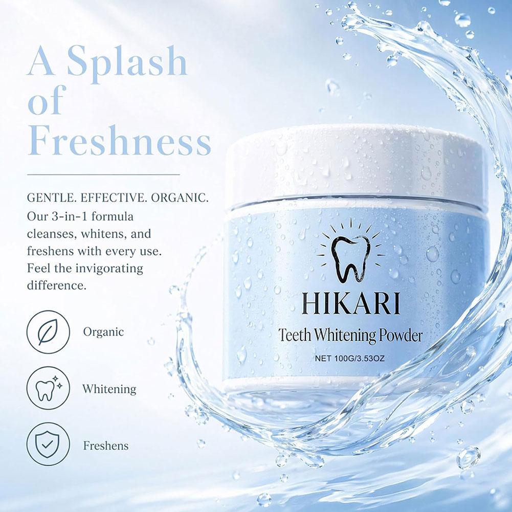 Порошок для чистки зубов HIKAR – обзор и цена Teeth Whitening Powder