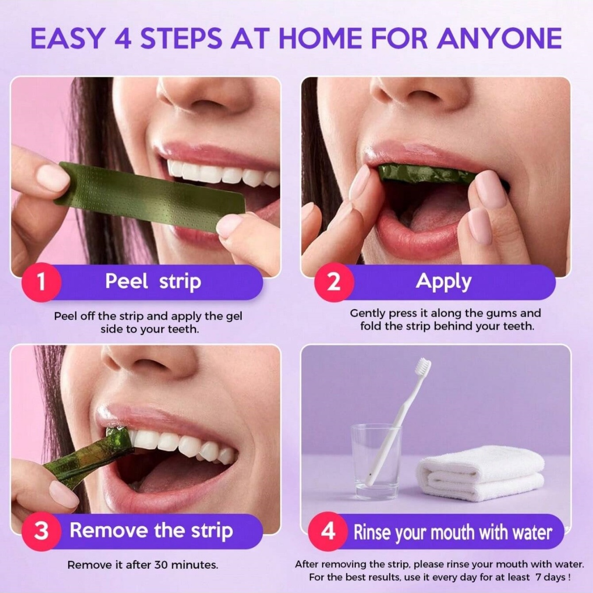 Роскошные отбеливающие наклейк – обзор и цена Teeth Whitening Paste